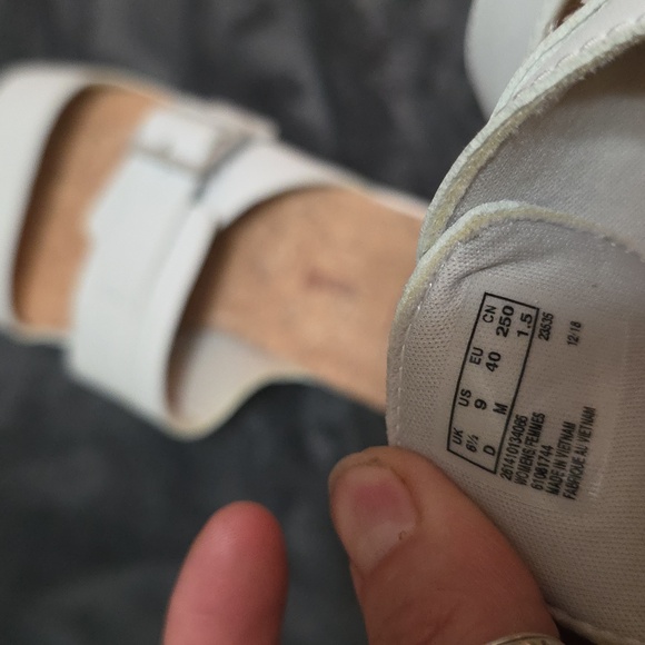 White Slide Sandals - Picture 6 of 7